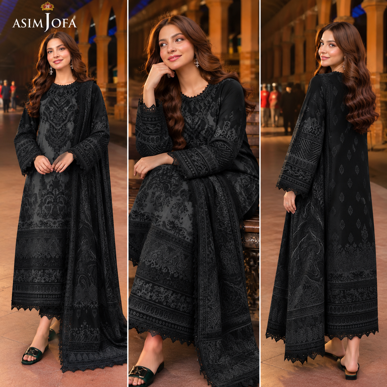 3PC LAWN PRINTED SHIRT WITH VOILE PRINTED DUAPTTA - 4014