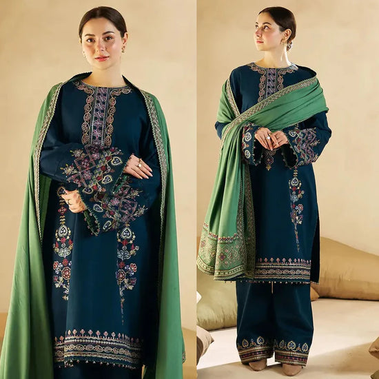 Lawn 3PC Embroidered with Cotton Net Viscose Embroidered Dupatta -5175