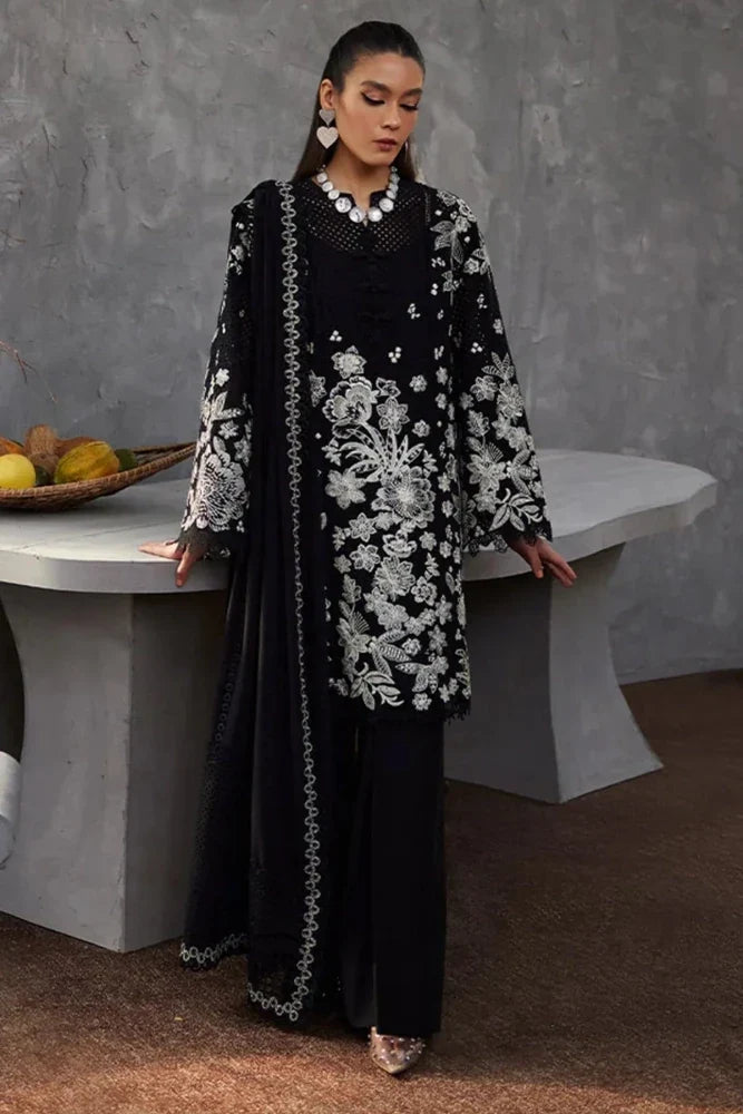 LAWN 3PC EMBROIDERED SHIRT WITH CHIFFON EMBROIDERED DUPATTA-441