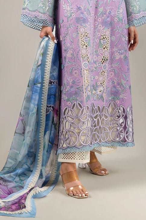Lawn-3PC Embroidered Shirt with Digital Printed Jacquard Dupatta-1431