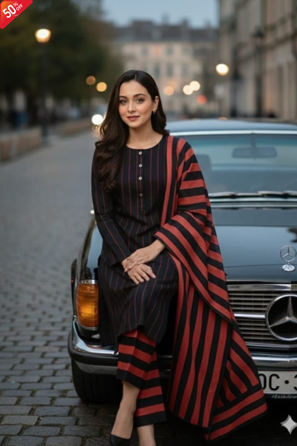 WINTER MARINA 3PC SUIT – Premium Striped Susi Winter Collection 2026