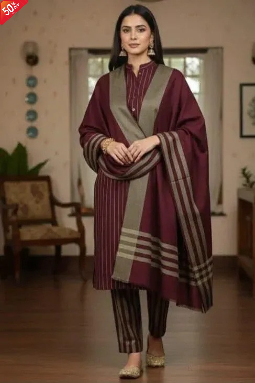 WINTER MARINA 3PC SUIT – Premium Striped Susi Winter Collection 2026