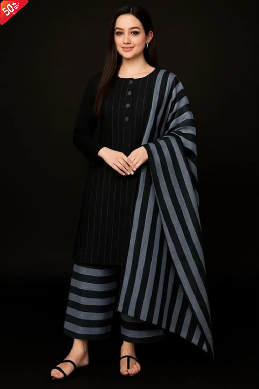 WINTER MARINA 3PC SUIT – Premium Striped Susi Winter Collection 2026