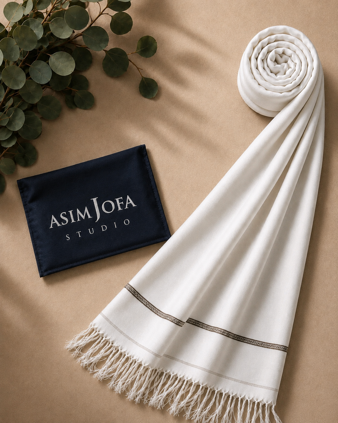 PURE WHITE  WOOLEN SHAWAL