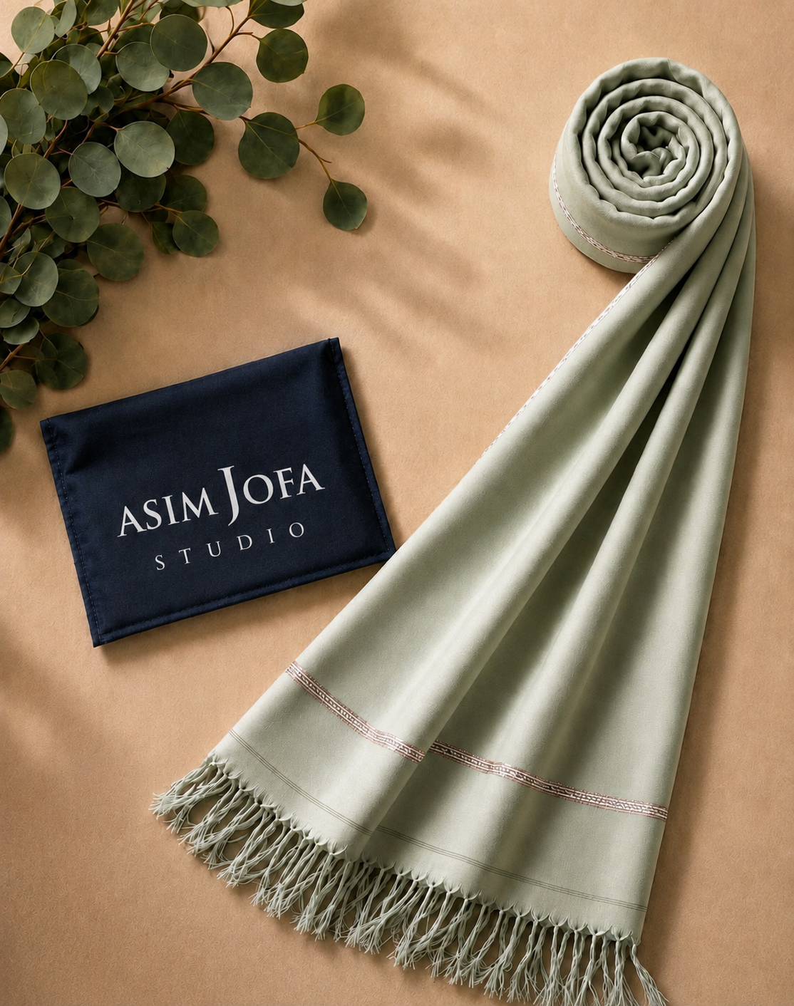 SOFT MINT GREEN WOOLEN SHAWAL