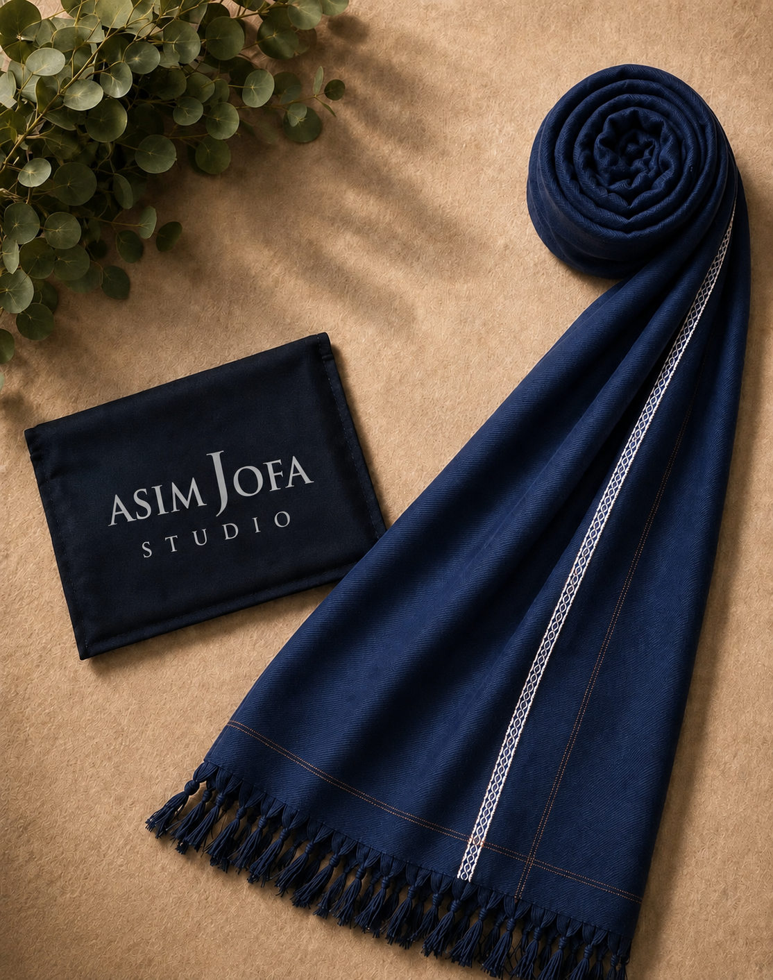 DEEP NAVY BLUE WOOLEN SHAWAL