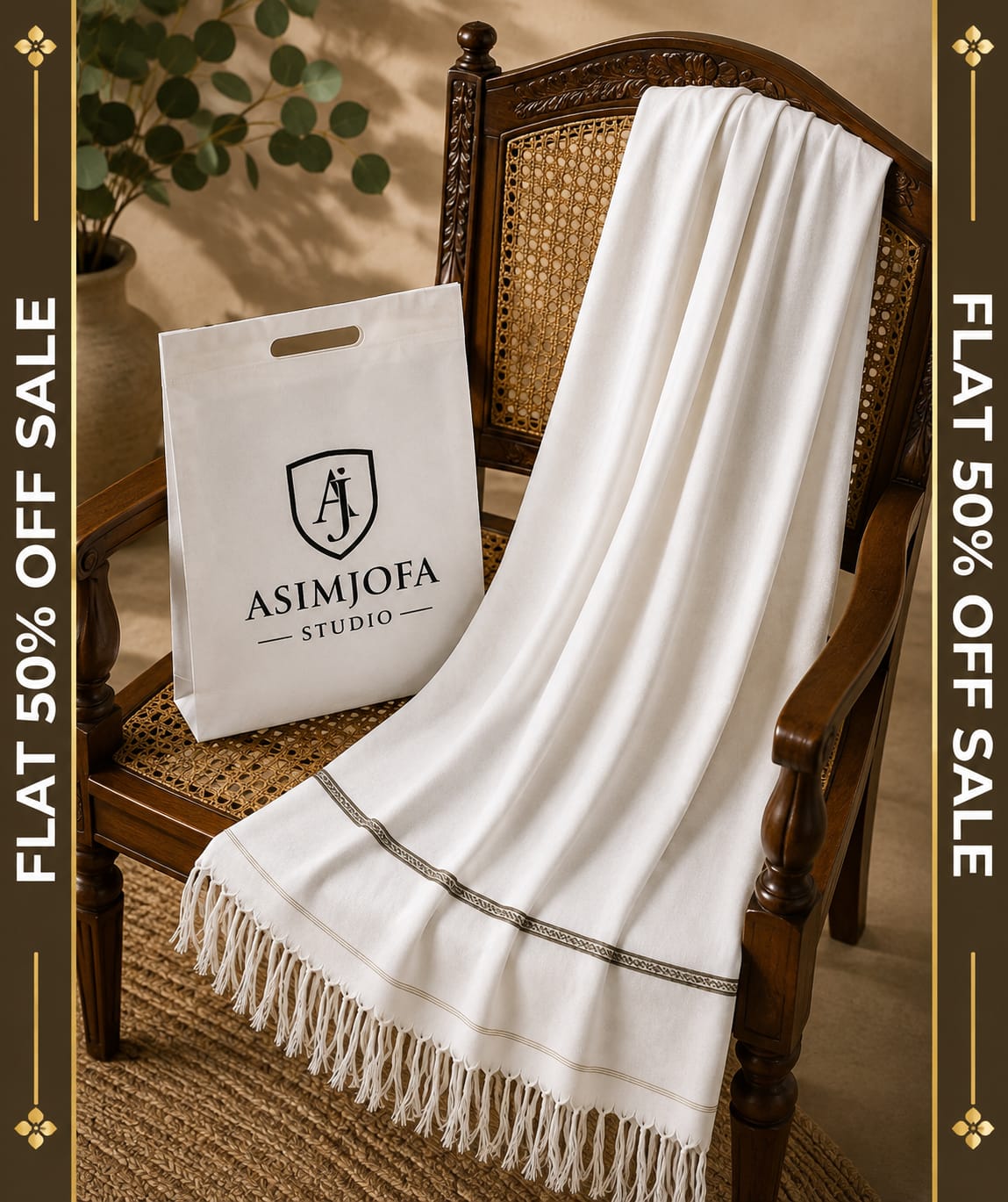 PURE WHITE WOOLEN SHAWAL