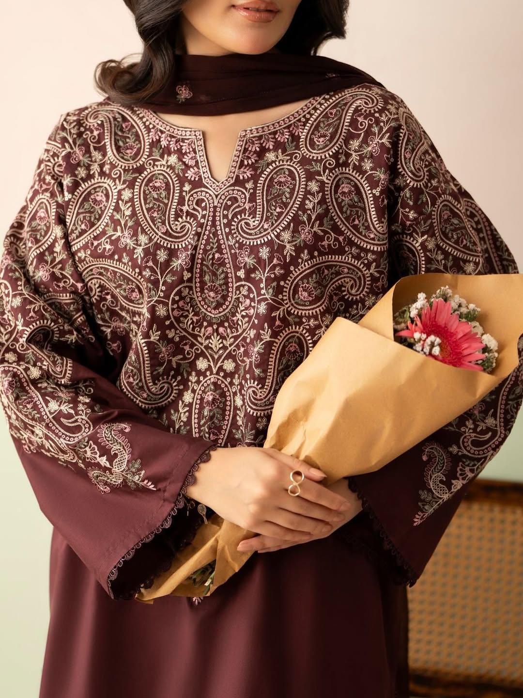 DHANAK EMB 3PC SUIT BH -001014