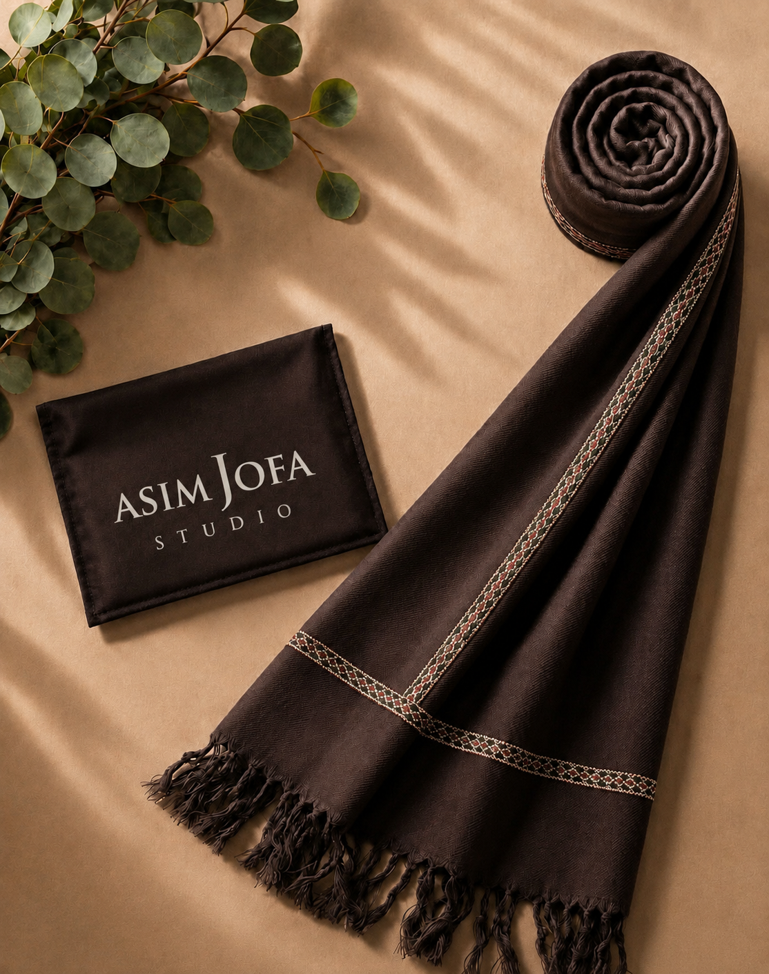 CHOCOLATE BROWN WOOLEN SHAWAL